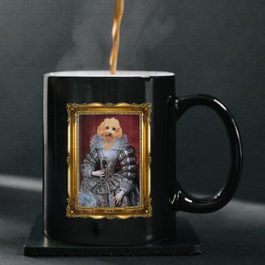 Personalized Dog Gift Idea - Royal Dog's Portrait 32 For Dog Lovers - Black Mug